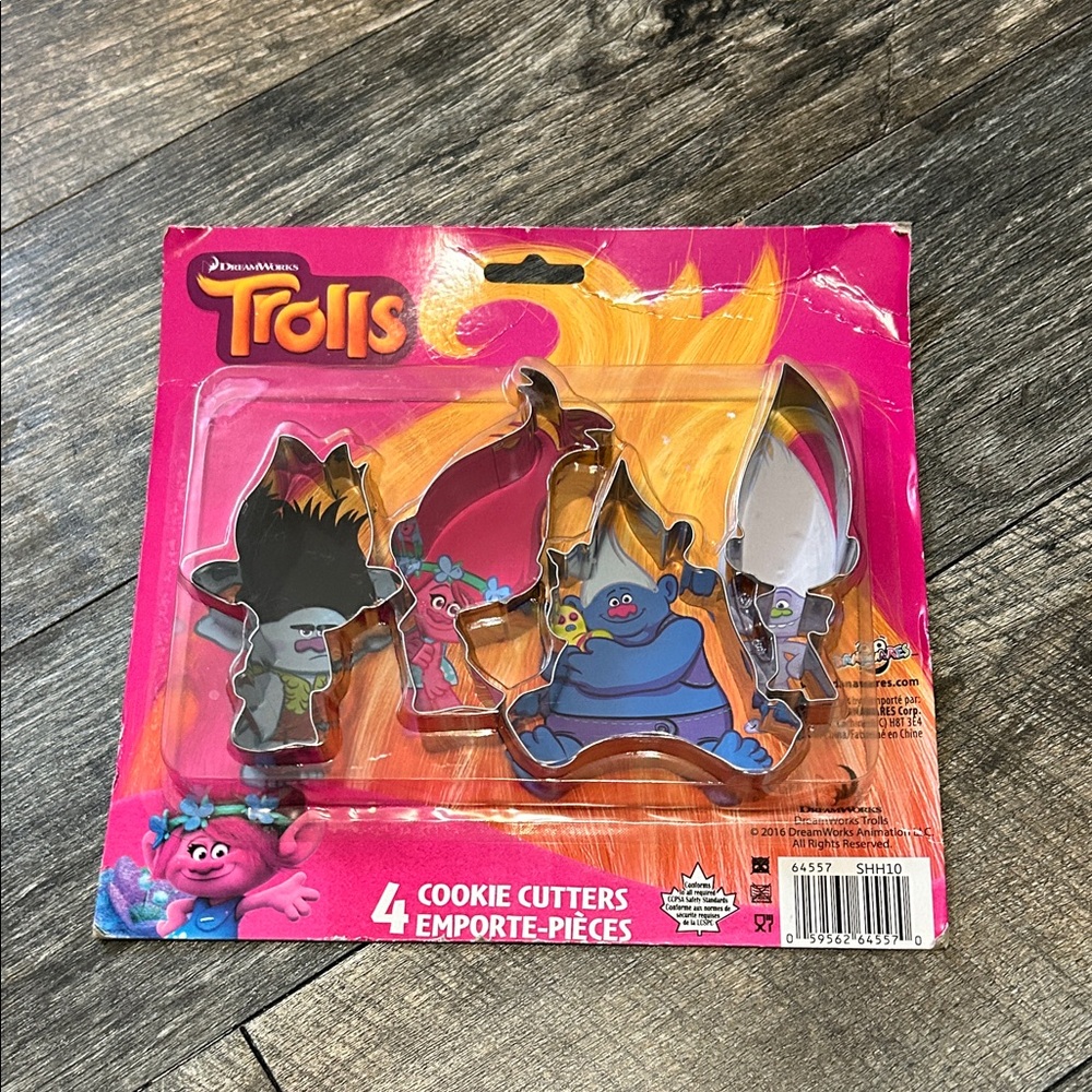 Trolls Cookie Cutters Set